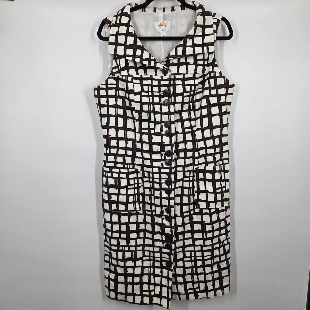 Vintage 14 Talbot Sleeveless Stretch Dress Corduroy Modern Lagenlook Artsy Avant